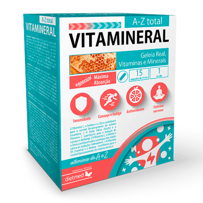 VITAMINERAL A-Z total 15 ampolas