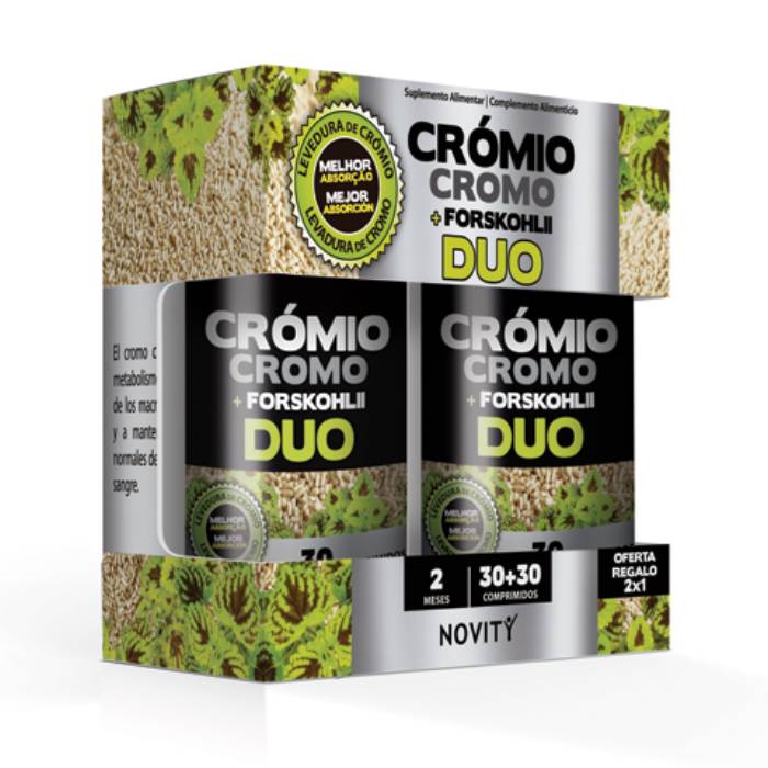 CrÃ³mio + Forskohlii 30 + 30 comprimidos
