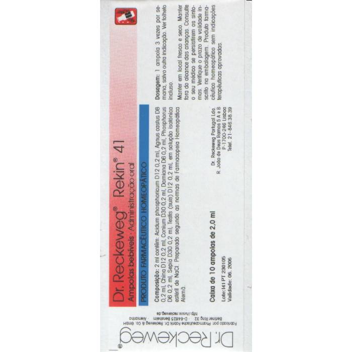 REKIN 41 10 ampolas bebÃ­veis