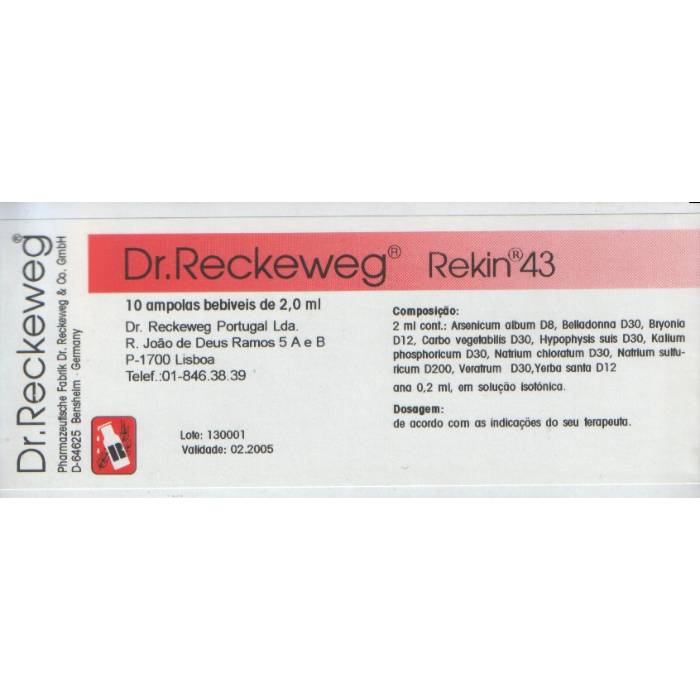 REKIN 43 10 ampolas bebÃ­veis