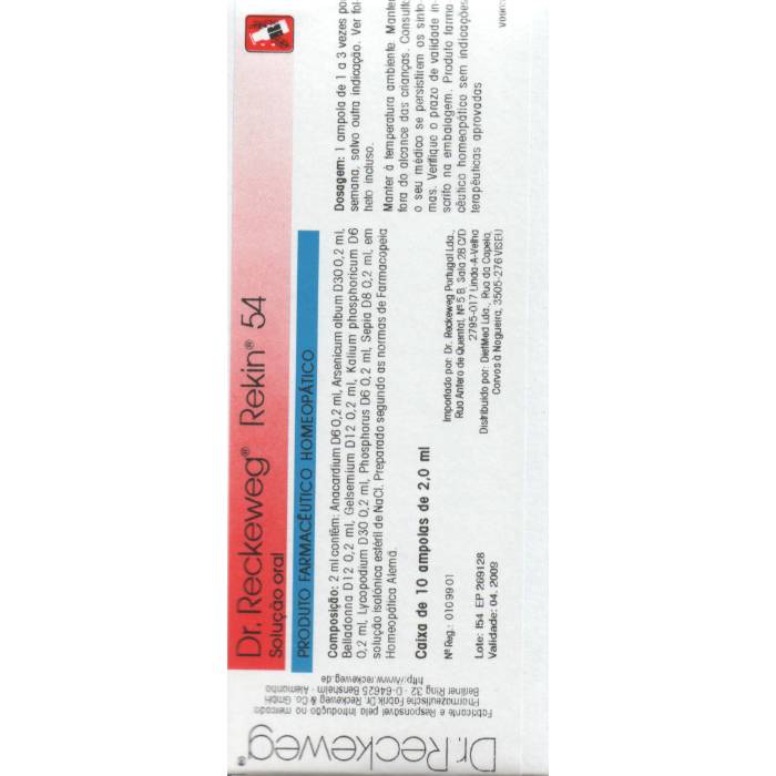 REKIN 54 10 ampolas bebÃ­veis